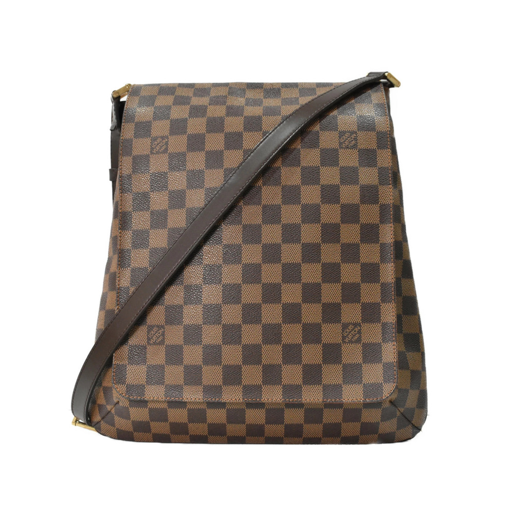 LOUIS VUITTON Musette Shoulder Bag Crossbody Damier Ebene Brown